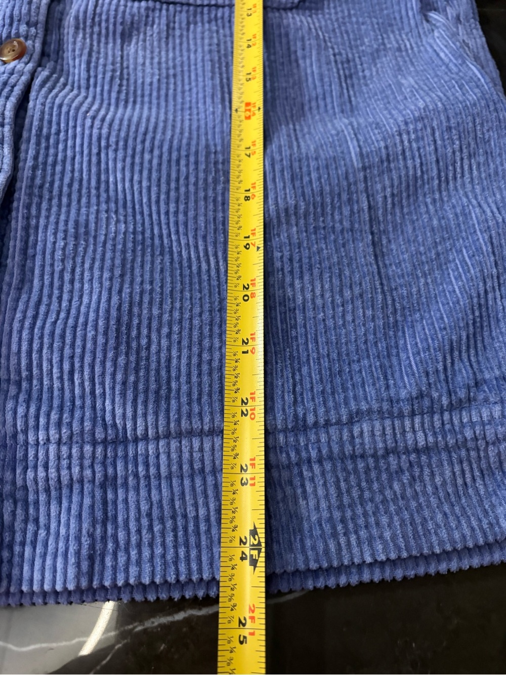 L.L. Bean Light Blue Corduroy Button-Down Shirt - Picture 8 of 12